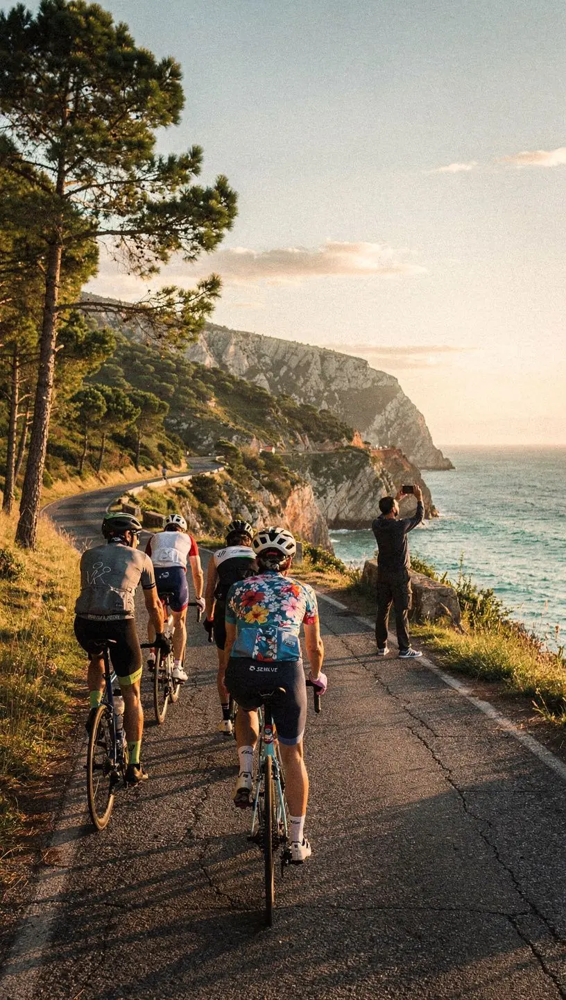 Dinâmica de grupo em passeios de ciclismo organizados.